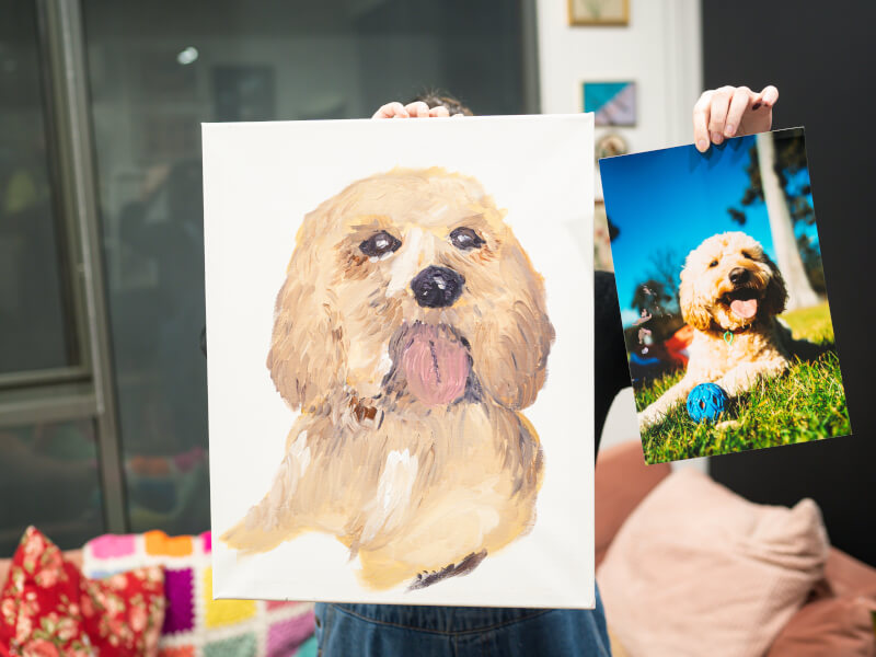 paint your pet photo and artwork